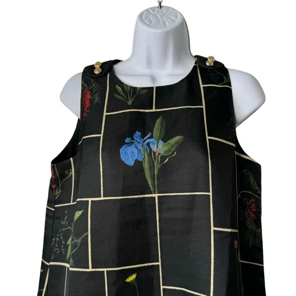 Tuckernuck NEW Black Fresher Buds Woven Grace Sleeveless Mini Dress Size S - Picture 6 of 10